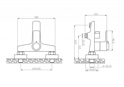 Душевая стойка BelBagno ANCONA ANCONA-DOCM-CRM