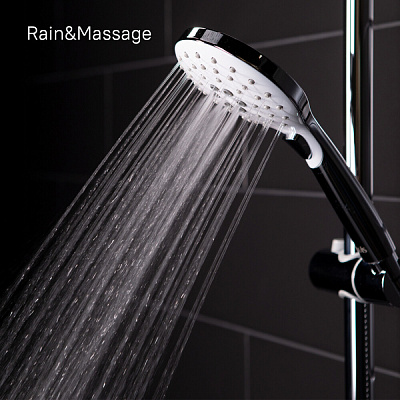 Комплект: Душевой гарнитур с верхней лейкой Iddis Ray RAYSW3Fi76 + Смеситель для умывальника Iddis Ray RAYSB00i01