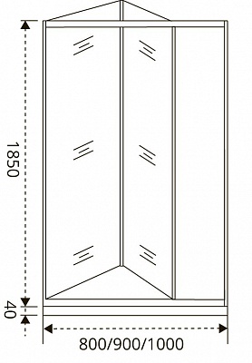 Душевое ограждение Good Door Infinity SD-100-G-CH