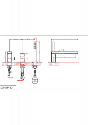 Смеситель на борт ванны D&K Bayern Liszt DA1514901 хром