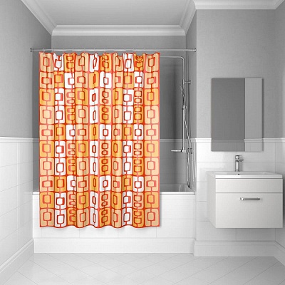 Штора для ванной комнаты Iddis 200*240 см orange toffee 280P24RI11