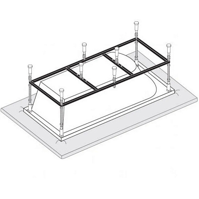 Каркас к прямоугольным ваннам 165х70 VAGNERPLAST VPK16570