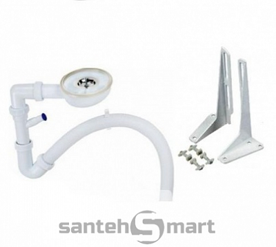 Комплект для умывальника Santek Пилот 50/60 (кронштейны + сифон) 1WH106847