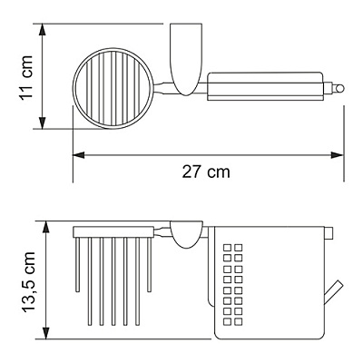 Держатель для туалетной бумаги и освежителя WasserKRAFT Kammel K-8359 хром