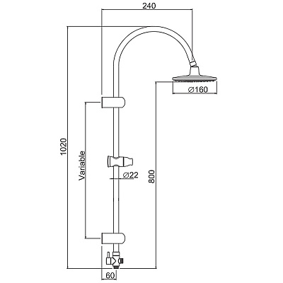 Душевая система Ledeme L2412 с тропическим душем