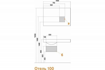 Зеркало Акватон Отель 1000 1A107402OT010