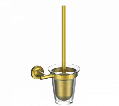 Туалетный ершик в комплекте Wonzon & Woghand SIMPLE, Брашированное золото WW-6529-BG