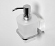 Дозатор для жидкого мыла стеклянный, 300 ml WasserKRAFT Leine K-5099WHITE