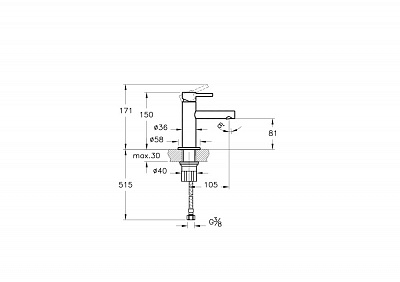 Смеситель для раковины Vitra Origin A4255526 цвет медный