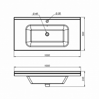 Раковина керамическая MIRSANT Simple 100 УТ000095665