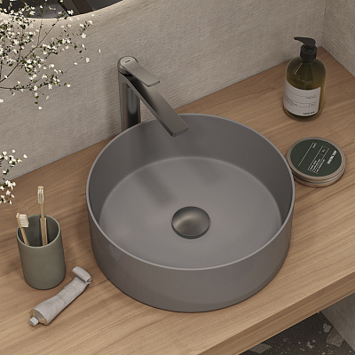 Выпуск IDDIS для умывальника без перелива, матовый графит, Slide, SLIGM10i88