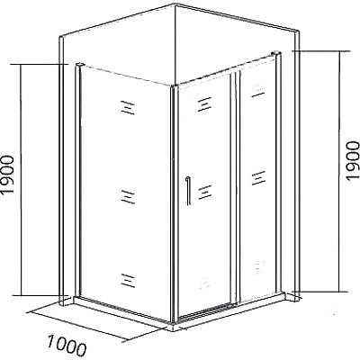 Душевая стенка Good Door COFE SP-100-C-CH КФ00038