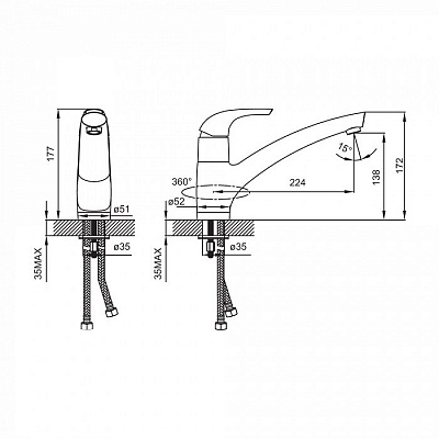 Смеситель для кухни IDDIS Kitchen К01SB00I05