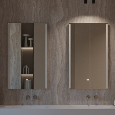 Зеркало с подсветкой встроенные часы диммер 60х100 VIGO Krona Luxe 741