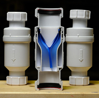 MRNRV32C Самозакрывающийся сливной клапан (сухой сифон), Ду=32ммхДу=32мм (компрессионное соединен