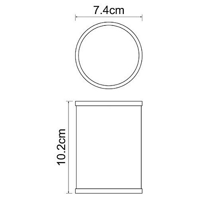 Стакан для зубных щеток WasserKRAFT Rossel K-5728