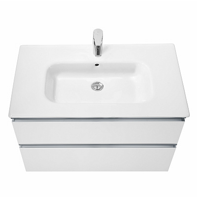 Тумба под раковину Roca The Gap 80 белый глянец 2 ящика A857399806