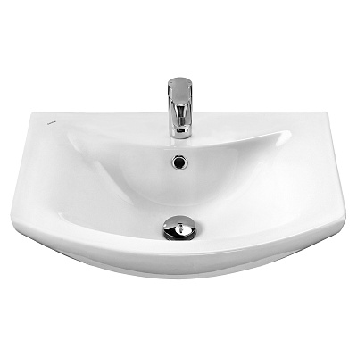 Тумба с раковиной Aquaton Бекка PRO 60 белый, дуб сомерсет 1A196601BAC20