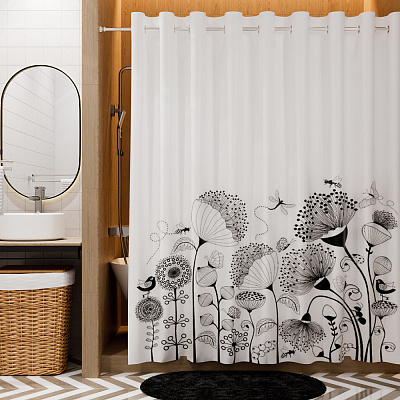 Шторка для ванной комнаты WasserKRAFT Dill SC-39102