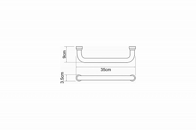 WK Поручень для ванной K-1066WHITE 34 см WasserKRAFT K-1066W