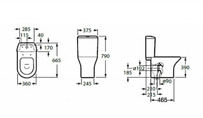 Чаша унитаза Roca Leon напольная 342649000