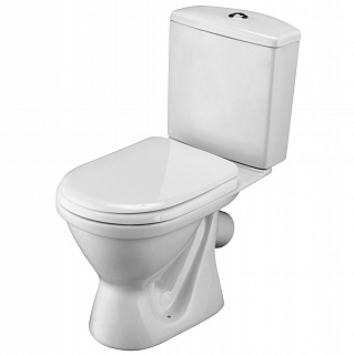 Унитаз-компакт Santek Алькор косой выпуск, 2 режима, антивсплеск, сиденье 1WH302196