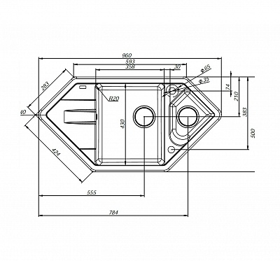 Мойка гранитная Iddis Vane G V26B965i87