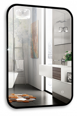 Зеркало 80х55 открытая подсветка, сенсорный выключатель Silver Mirrors Incanto LED-00002598