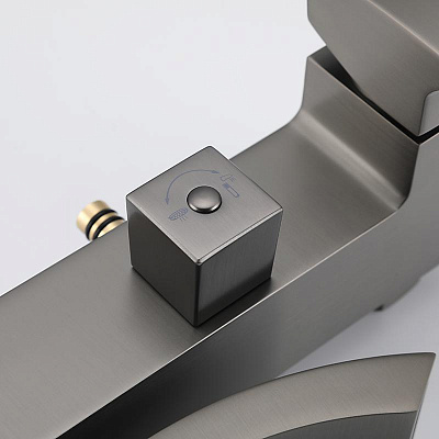 Душевая система Gappo G07-9 G2407-9 оружейная сталь, (с изливом и тропическим душем)