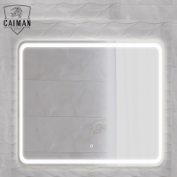 Зеркало с подсветкой, подогревом, сенсорным выключателем на взмах CAIMAN Vertu 1000x700