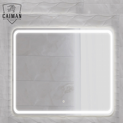 Зеркало с подсветкой, подогревом, сенсорным выключателем на взмах CAIMAN Vertu 1000x700