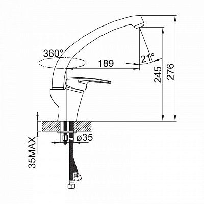 Смеситель для кухни IDDIS Sicily Granucryl SC1BB0Gi05