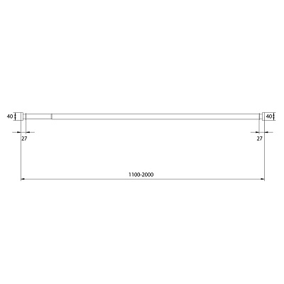 Карниз для ванной комнаты, 110-200 см, IDDIS Elegante 020A200I14