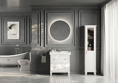 Тумба под раковину Roca Carmen 80 2 ящика белый матовый ZRU9307845 (под раковину 261327)