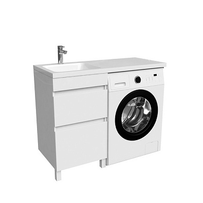 Тумба с раковиной для стиральной машины IDDIS Optima Home 110 см OPH11LBi95K