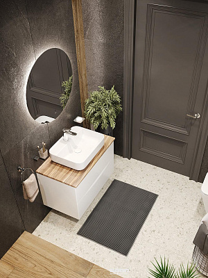 Накладная раковина 51 см MONTEREY ZT-2009A прямоугольная с отверстием под смеситель