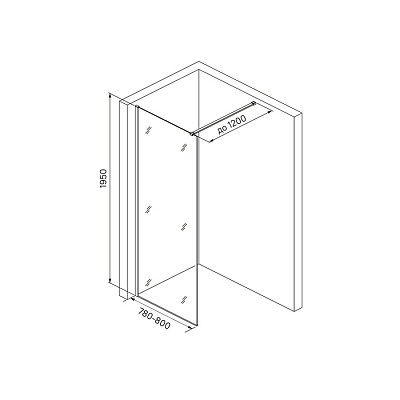 Душевая перегородка Walk In Iddis Slide SLI8CS8i23 800х1950