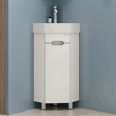 Раковина накладная угловая Sanita Luxe "Line" LIN35SLWB01