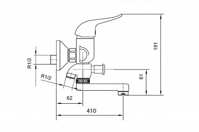 Смеситель для ванной SMART Арива SM073502AA