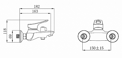 Смеситель для ванны РМС SL120-009E