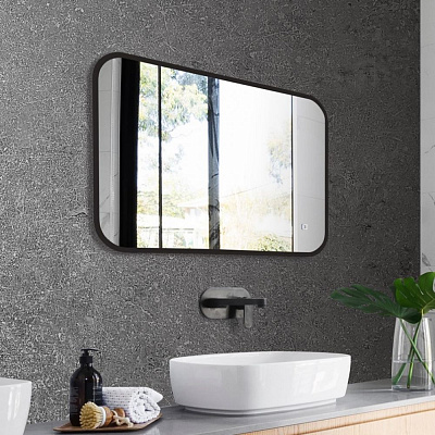 Зеркало 80х55 открытая подсветка, сенсорный выключатель Silver Mirrors Incanto LED-00002598