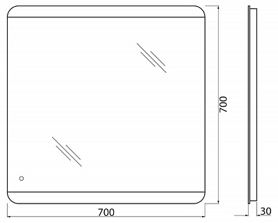 Зеркало BelBagno SPC-CEZ-700-700-LED-TCH