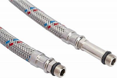 Подводка в оплётке S/S для смесителя Mateu FIL- NOX, 1/2 x М10*1 х 18(35), 0.6 м (пара)