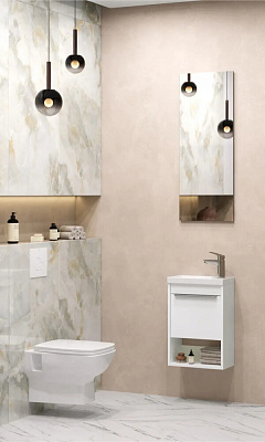 Тумба под раковину Aquaton Хоуп 40 белый матовый 1A287101HP2B0 (под раковину 250963)