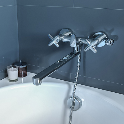 Смеситель для ванны с длинным изливом IDDIS Acros ACRSBL2i10WA