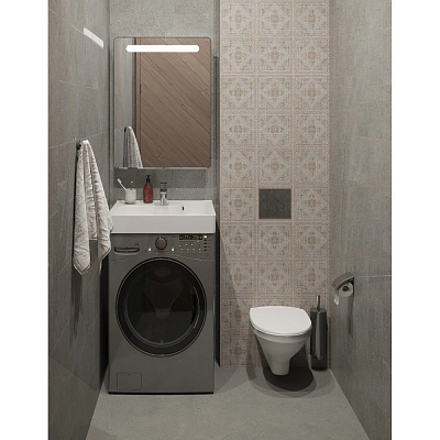Раковина на стиральную машину Сантек Клио-60 кронштейн, сифон 1WH501785