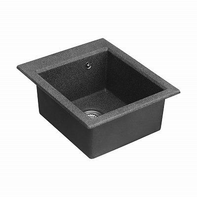 Мойка для кухни из литого мрамора Aquaton Линеа 43 графит 1A732932LW210
