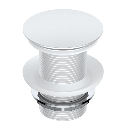 Донный клапан для раковины WK A246 Push-up без перелива PVD-покрытие белый Soft-touch