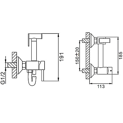 Гигиенический душ со сметителем сатин FRAP F7503-5