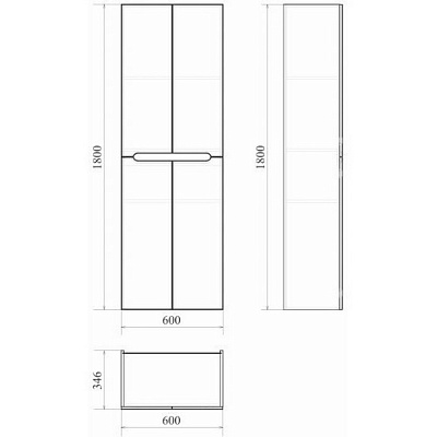 Шкаф пенал напольный MIRSANT Soho 60 УТ000081710
